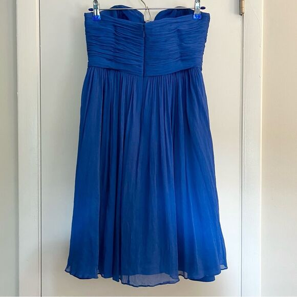 J.Crew Royal Blue Sleeveless Mini Chiffon Dress - Picture 5 of 10